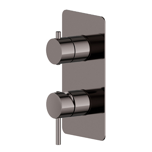 Newform X-Way Смеситель для душа, встраиваемый, 2 потока, внешняя часть, цвет: PVD gun metal