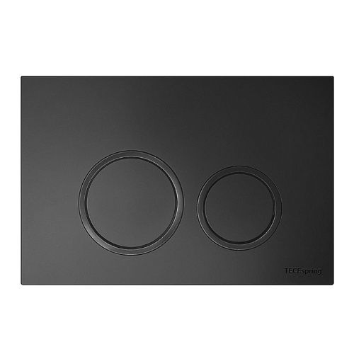 TECEspring Панель смыва для подвесного унитаза, с круглыми кнопками, цвет: черный матовый