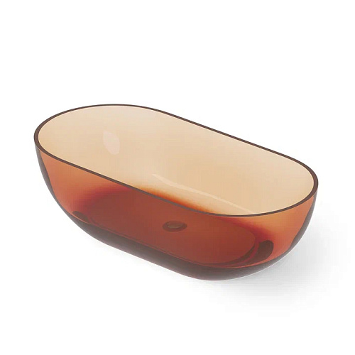 Dea Design Shadow Ванна 155х77х52см., отдельностоящая, Glasstech, прозрачная смола, цвет: Sunset R1