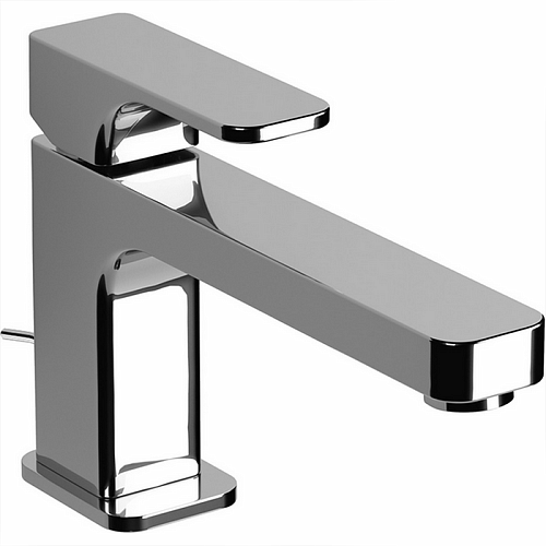 CISAL Cubic Смеситель однорычажный для раковины на 1 отверстие с донным клапаном, цвет: хром