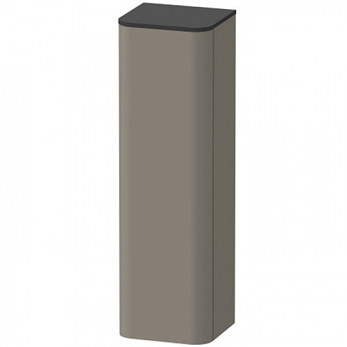 Duravit Happy D.2 Plus Пенал подвесной 133.6x40x36см 1 дверь, 3 стекл. полки, SX, цвет: stone grey satin matt