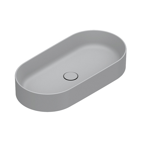 Catalano Zero Раковина 70х35см, накладная, без отв., без перелива, цвет: Cemento Satinato