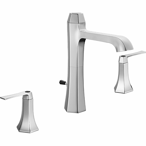 CISAL Cherie Смеситель для раковины на 3 отверстия с донным клапаном, цвет: хром/черный матовый