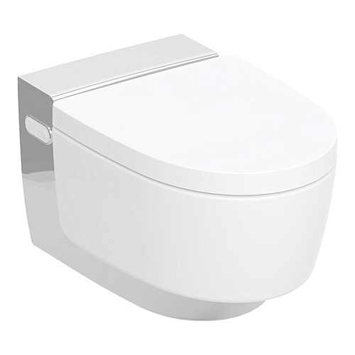 Geberit AquaClean Mera Comfort Унитаз-биде подвесной, KeraTect, панель хром, цвет: белый глянцевый