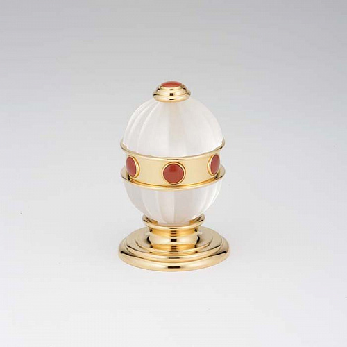 THG Amboise Jaspe rougе Вентиль смесителя для раковины, вставки красная яшма, цвет: полированное золото