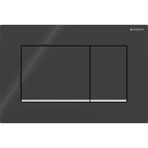 Geberit Sigma20 Клавиша для двойного смыва, квадратная, цвет: черный/хром 