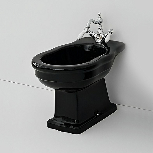 Artceram HERMITAGE биде напольное 55х36см с 1 отв под смеситель с креплением, цвет: черный