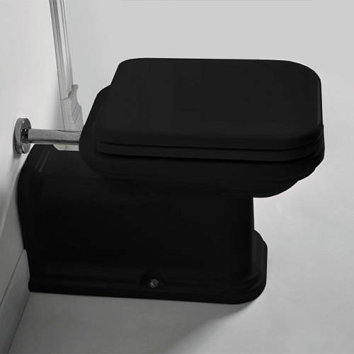 Kerasan Waldorf Унитаз 65х37см., напольный, пристенный, "Prolungato", цвет: черный матовый