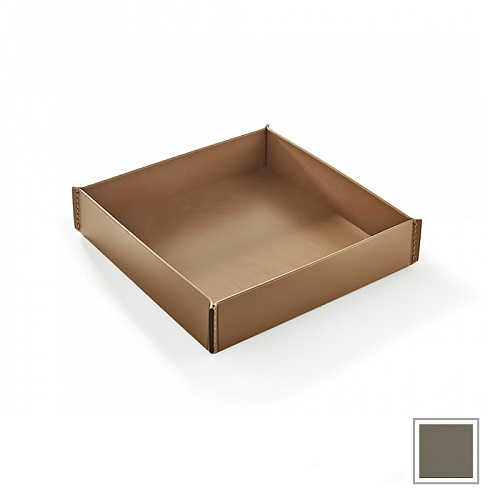3SC Meridien Лоток 26.5х6х26.5см., настольный, гладкая кожа, цвет: Tortora