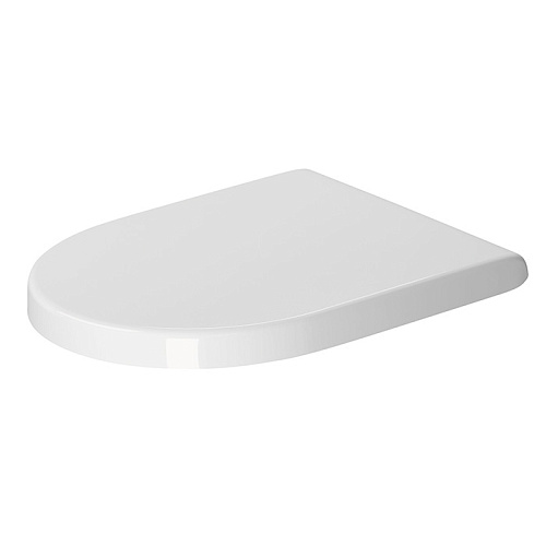 Duravit Starck 3 Сиденье для унитаза с микролифтом (Soft Close), цвет: белый/нержавеющая сталь