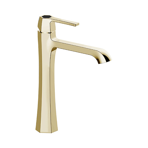 Cisal Cherie Смеситель однорычажный для раковины на 1 отверстие, высота излива 200мм, без донного клапана, цвет золото/черный