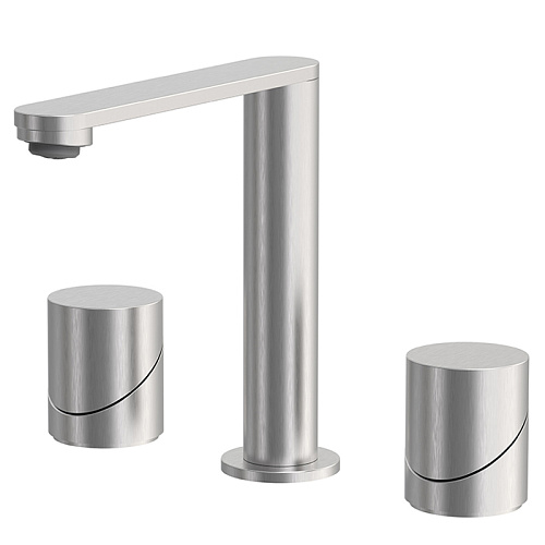 Fima Carlo Frattini Slide Смеситель для раковины, 3 отв., цвет: Stainless Steel